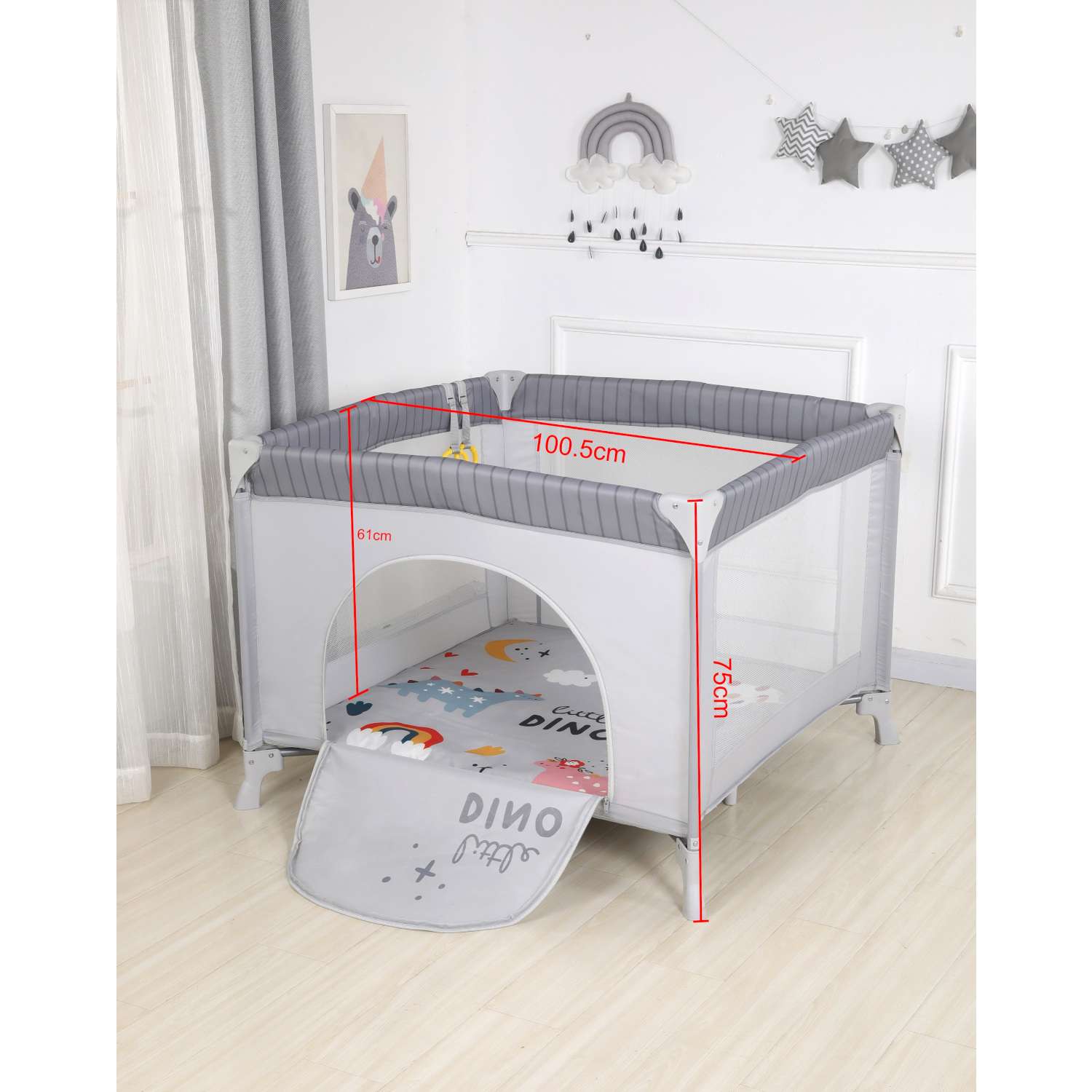 Манеж Babyton Circus Grey PD01 - фото 10