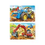 Пазл Larsen Трактор и экскаватор классический