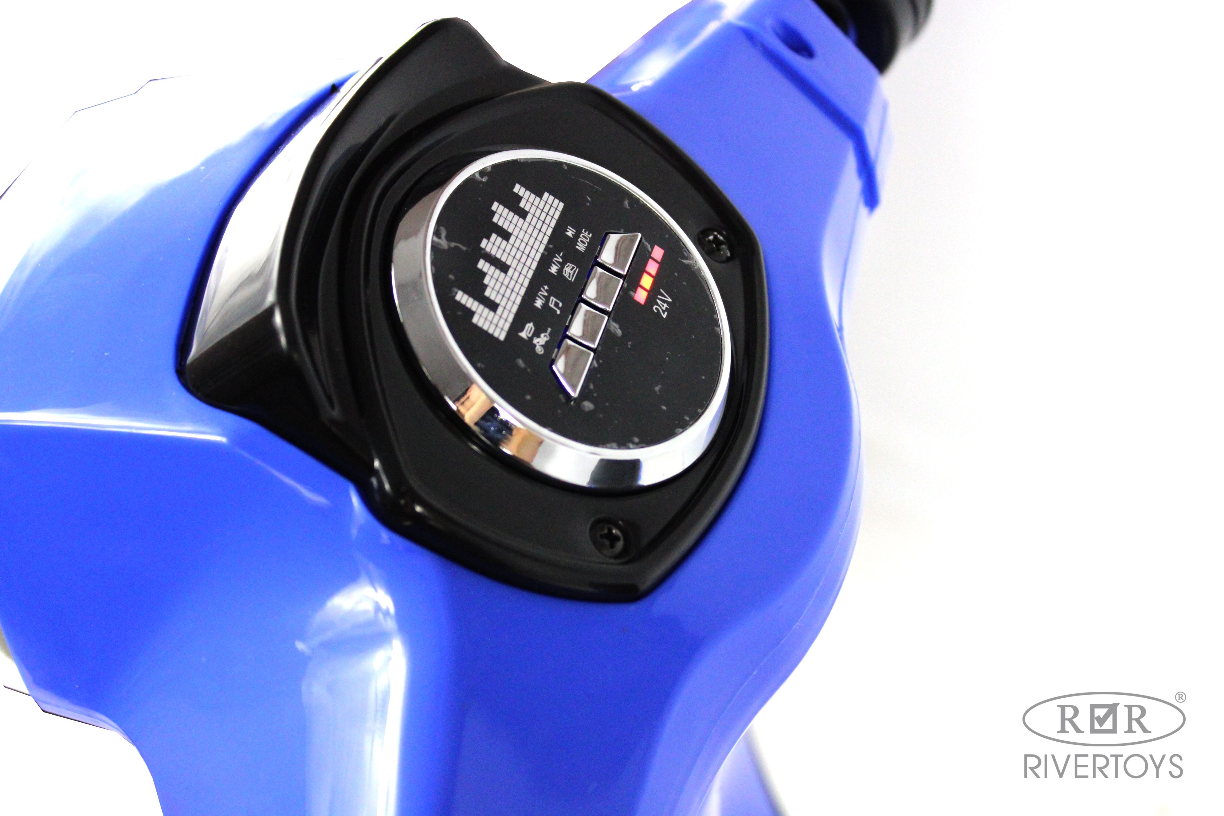 Электромотоцикл RIVERTOYS A111AA-MOTO-BLUE - фото 12