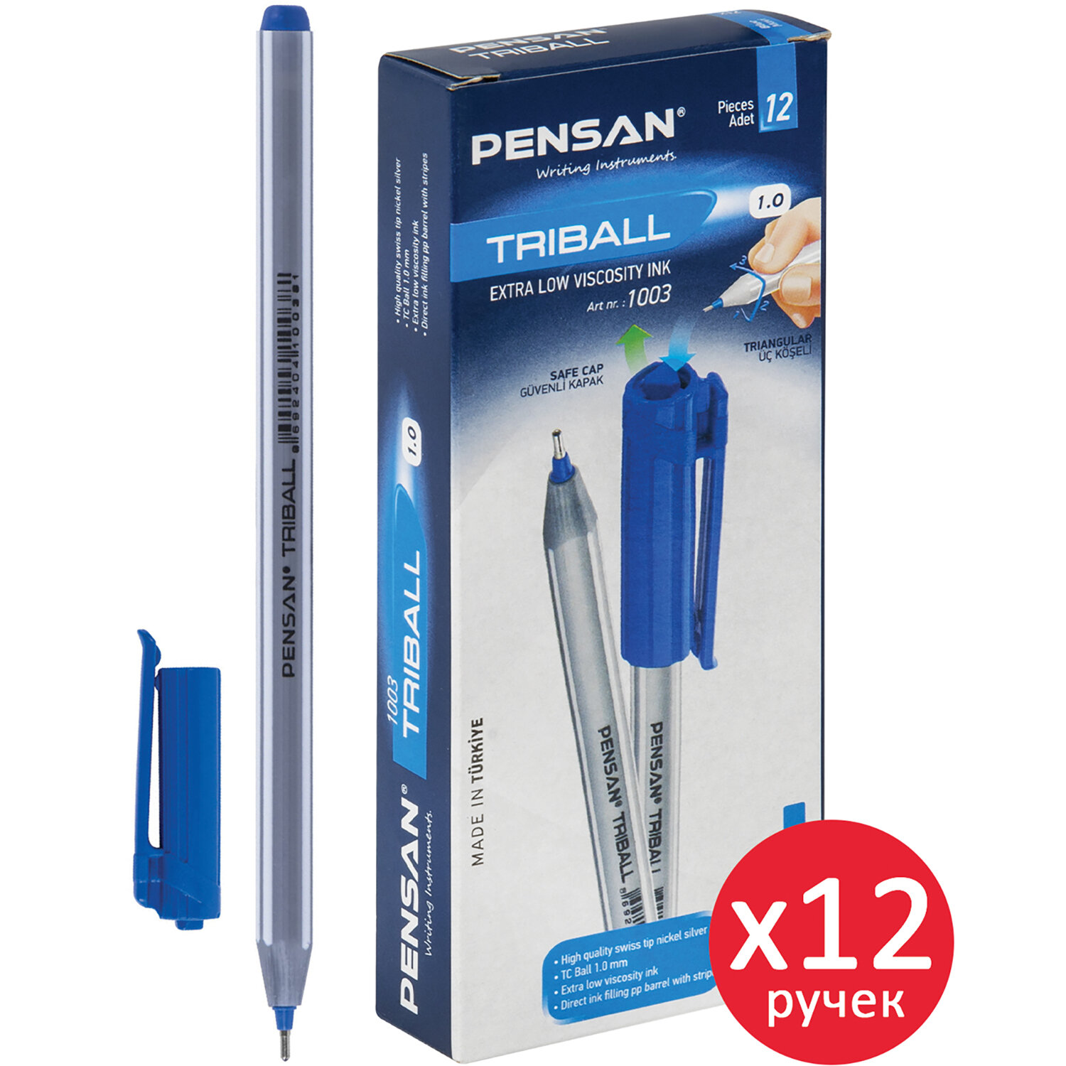 Ручка шариковая PENSAN 12 шт. - фото 7