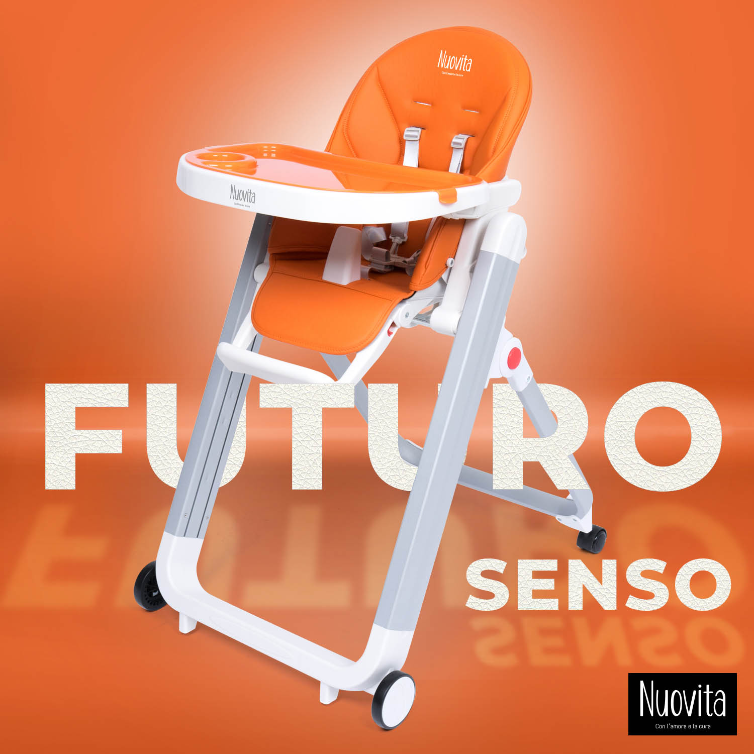 Изображение товара Стульчик для кормления Nuovita Futuro Senso Bianco оранжевый