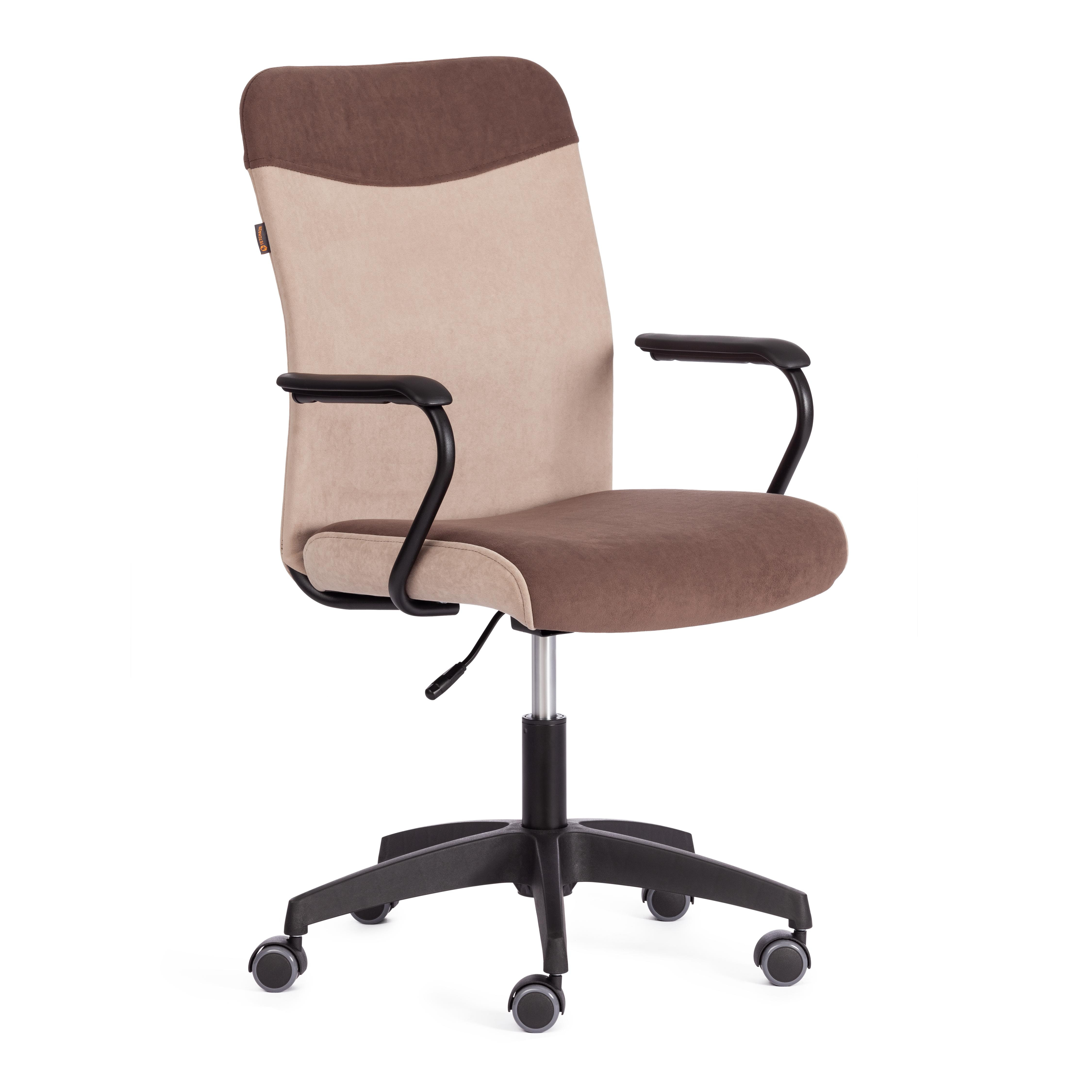 Компьютерное кресло TETCHAIR Флай флок коричневый бежевый - фото 2