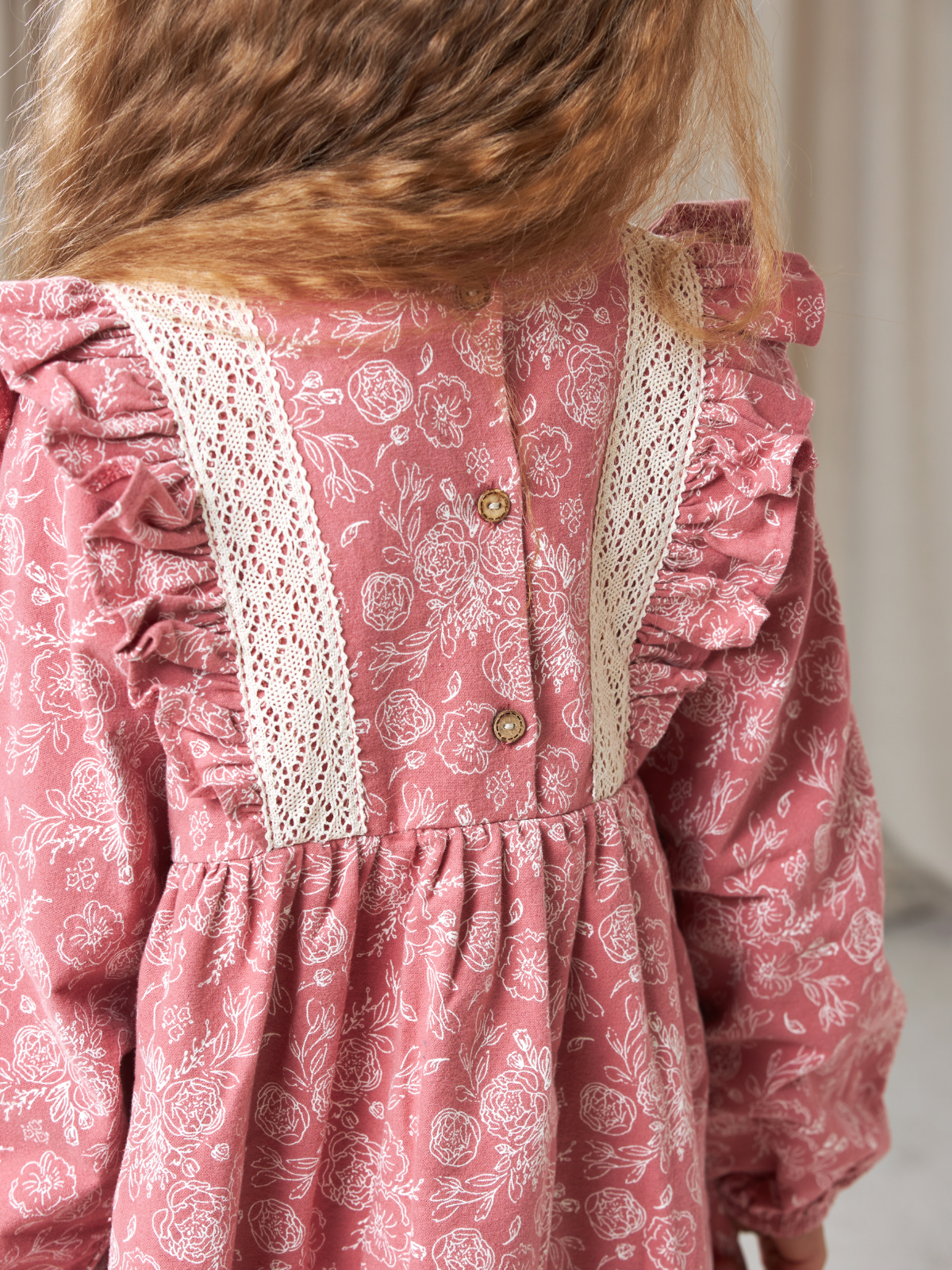 Платье MOUN платье_фланель/кружево_розы - фото 17