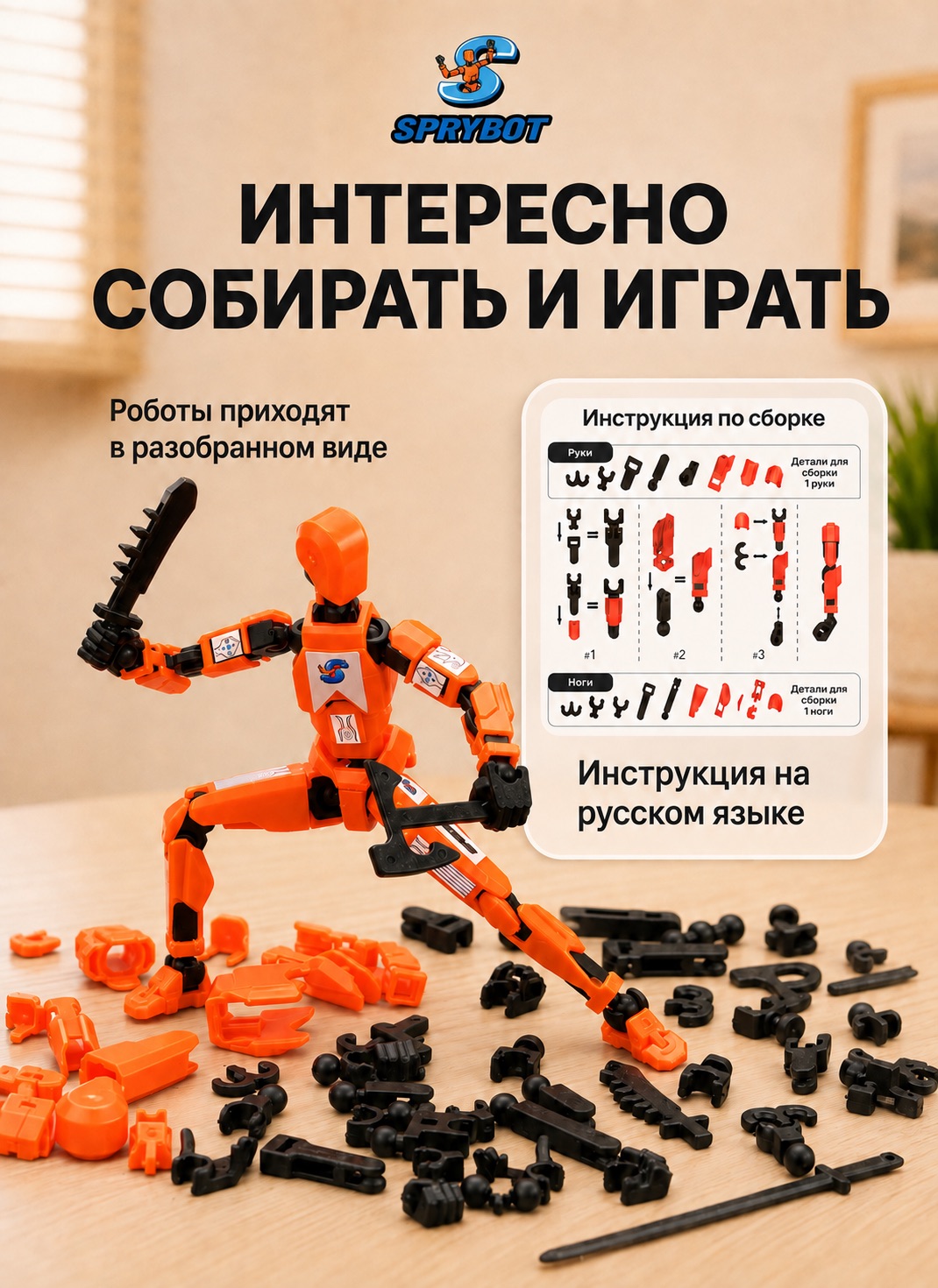 Фигурка TrendToys роботы на магнитах шарнирные - фото 6