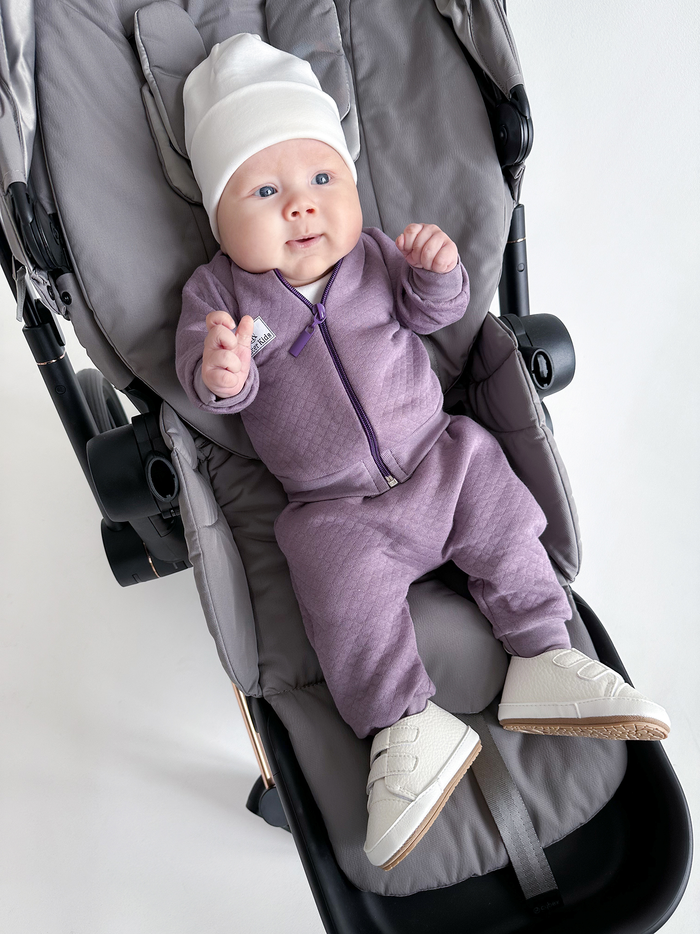 Бомбер и штанишки Супер Пупс мод4м/лиловый - фото 1