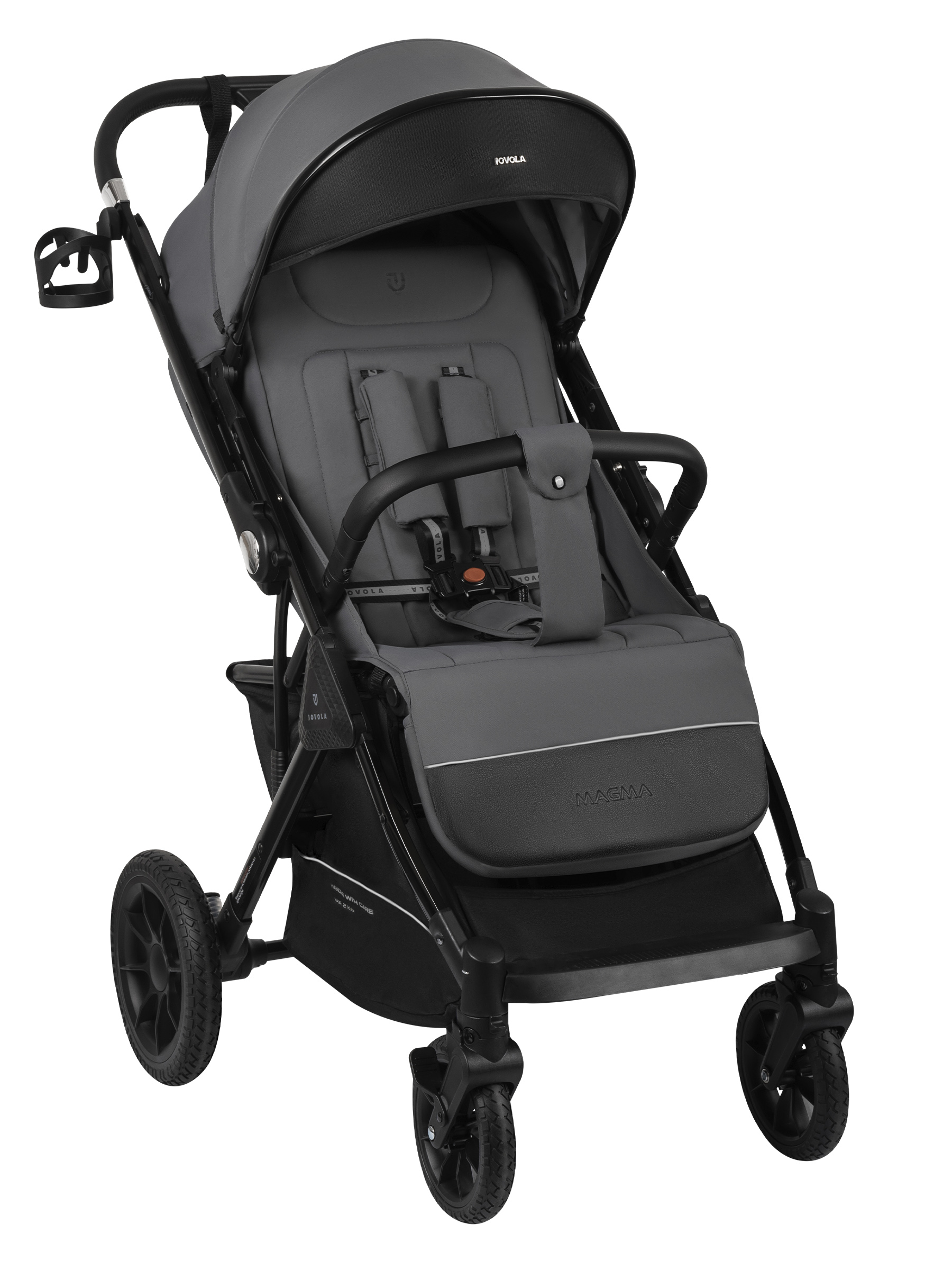 Коляска прогулочная JOVOLA Magma Plus темно-серый - фото 16