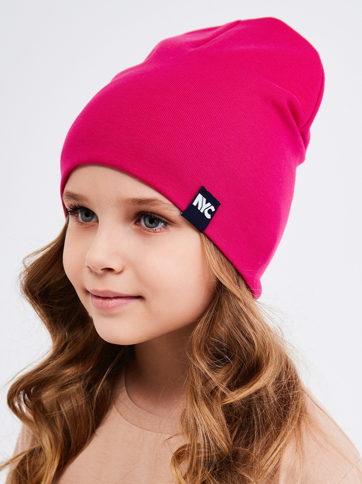 Шапка NYCkids NYC-H-067-plainG-fuchsia - фото 1