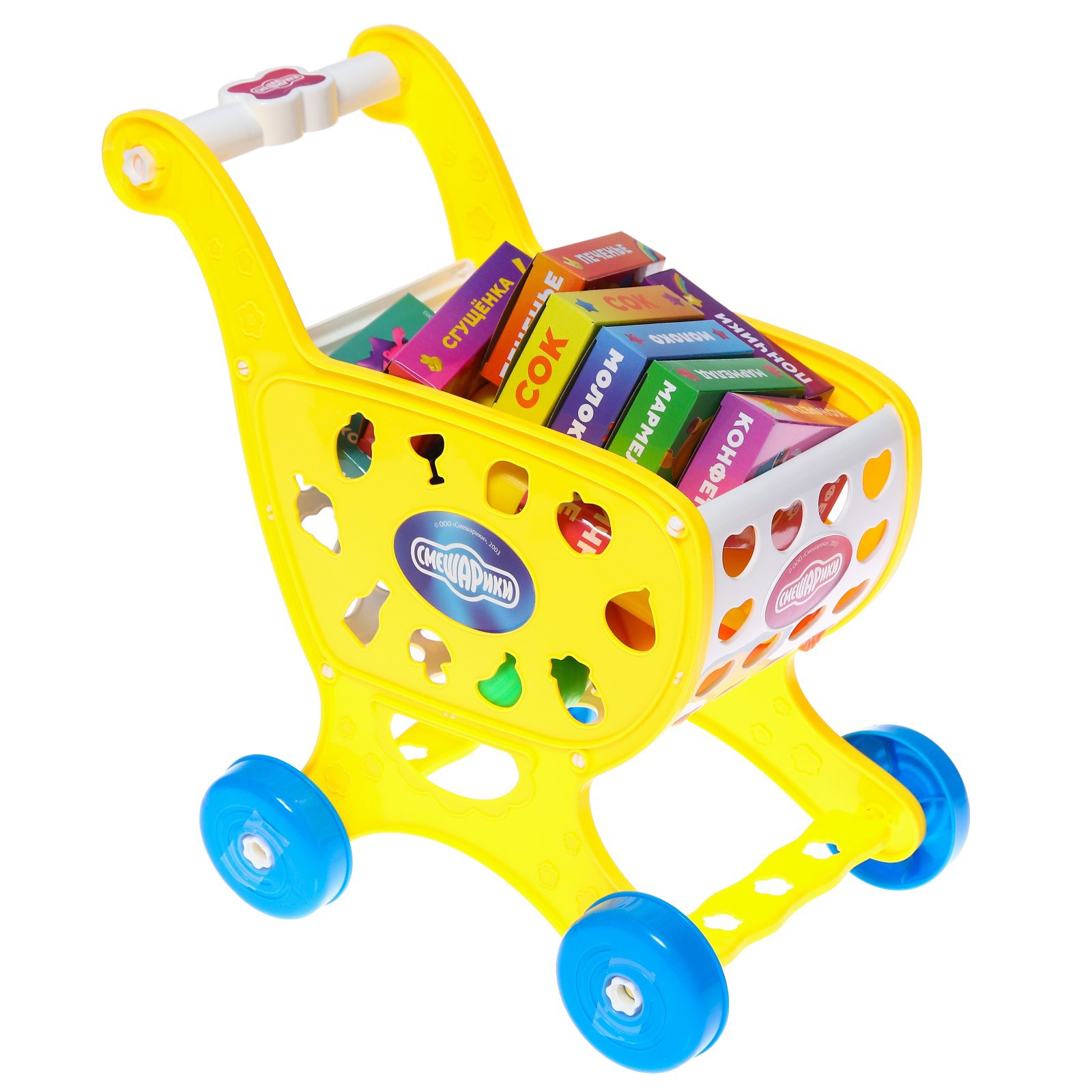 Игровой набор Смешарики тележки и корзинки, продукты - фото 7