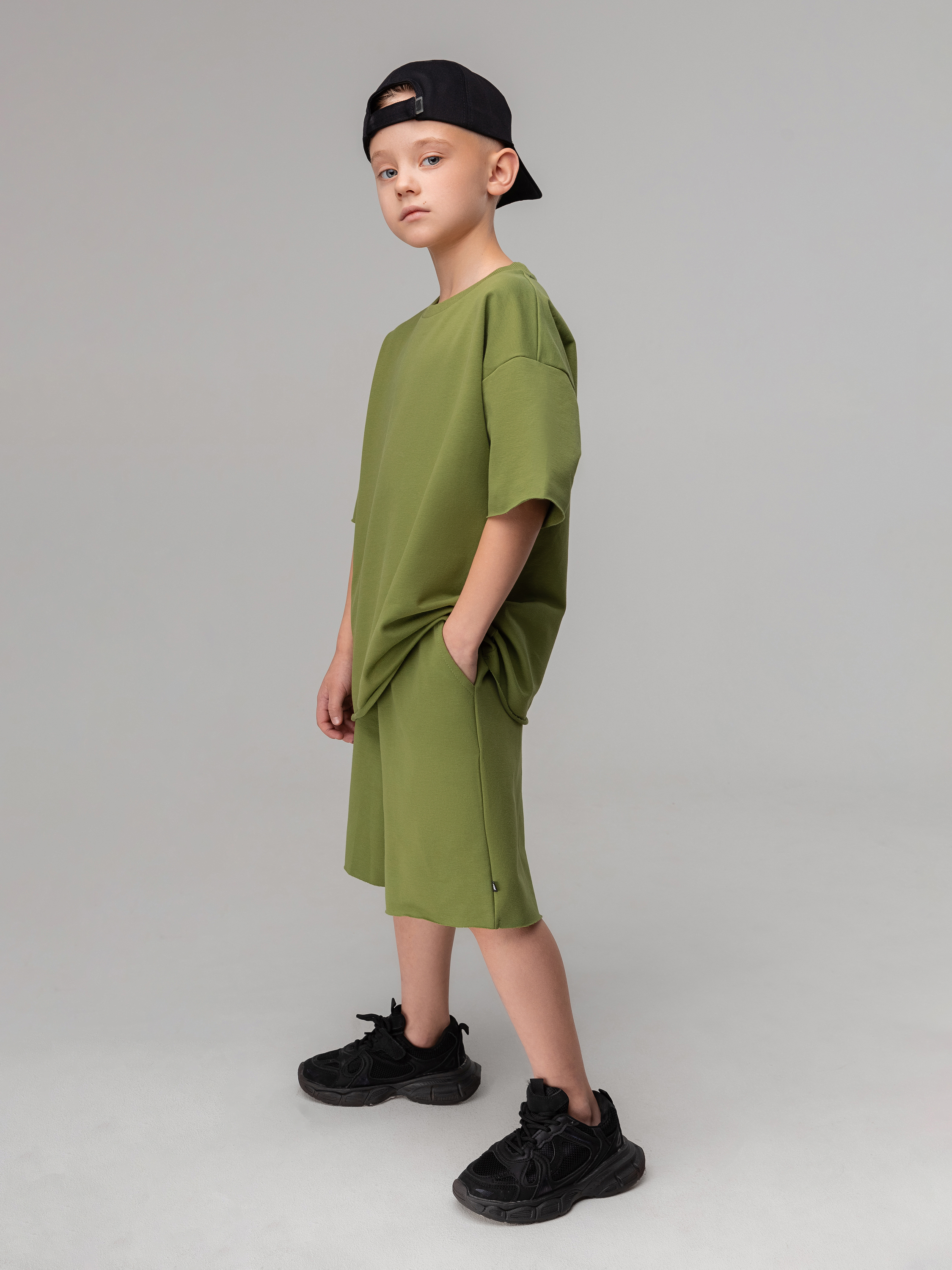 Футболка и шорты Bodo 11-289МU_оливковый - фото 5