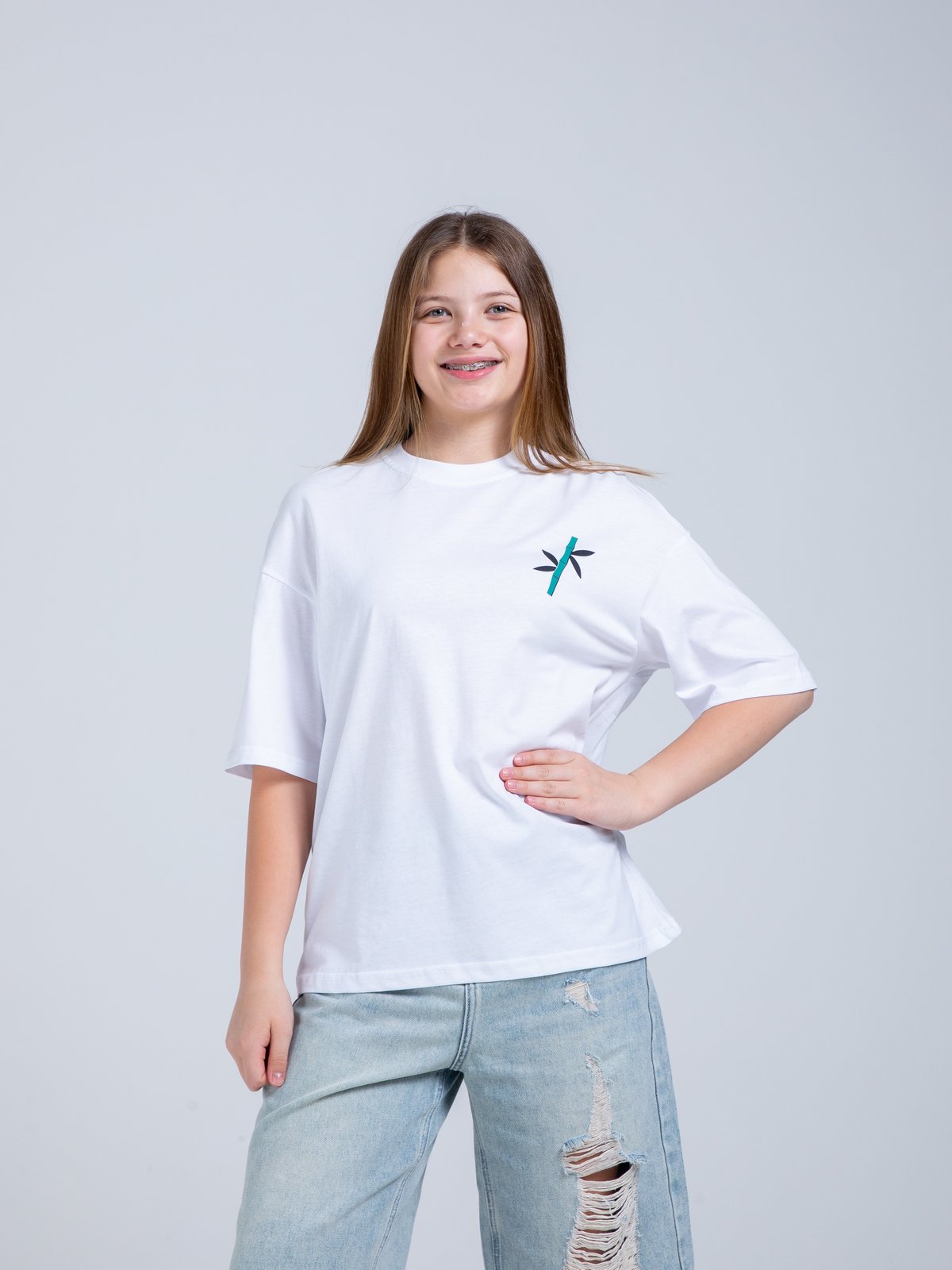 Футболка LACCOM 51464_белый-бирюзовый - фото 14