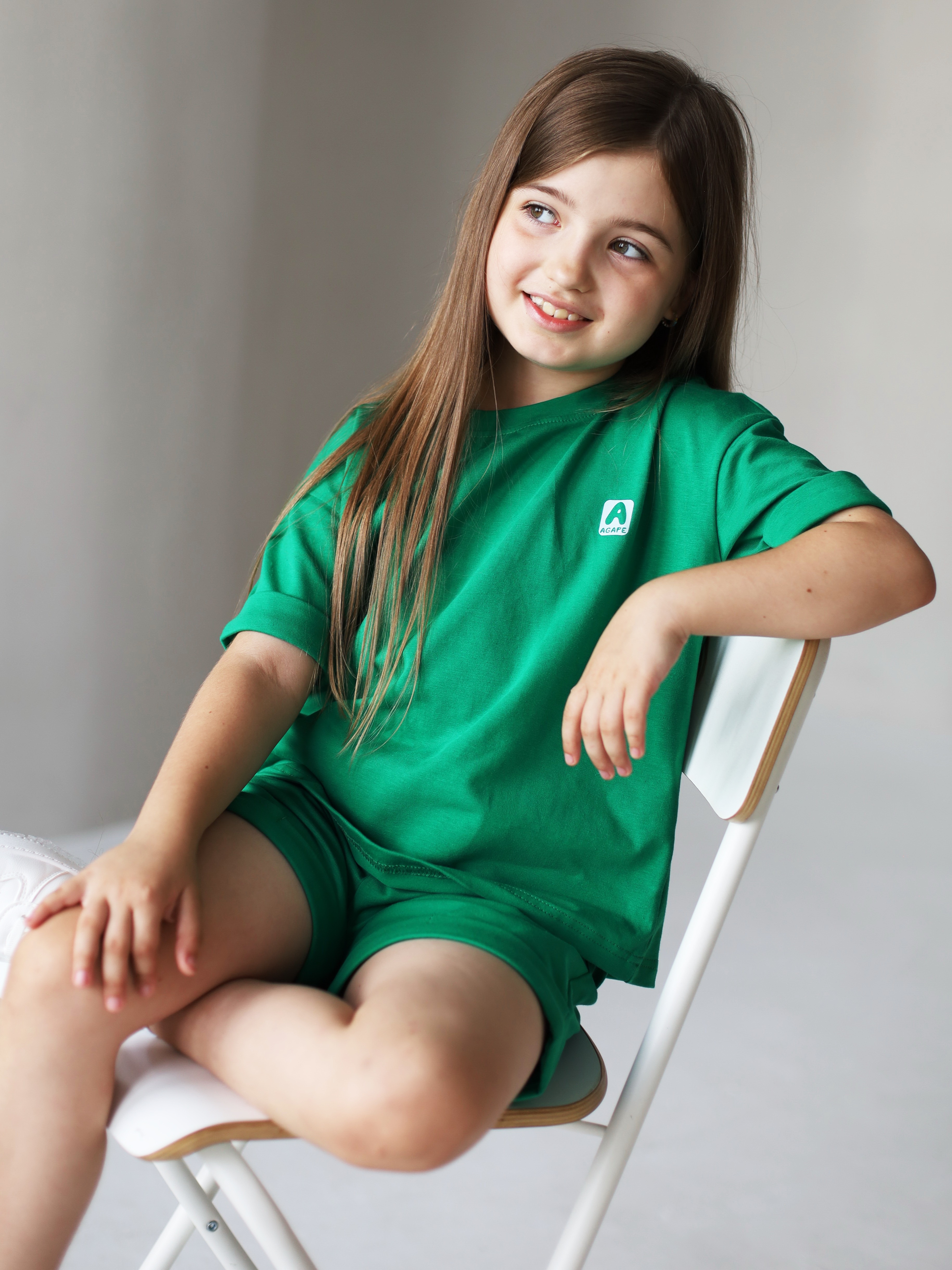 Футболка и шорты Агапэ 8016_зеленый - фото 3