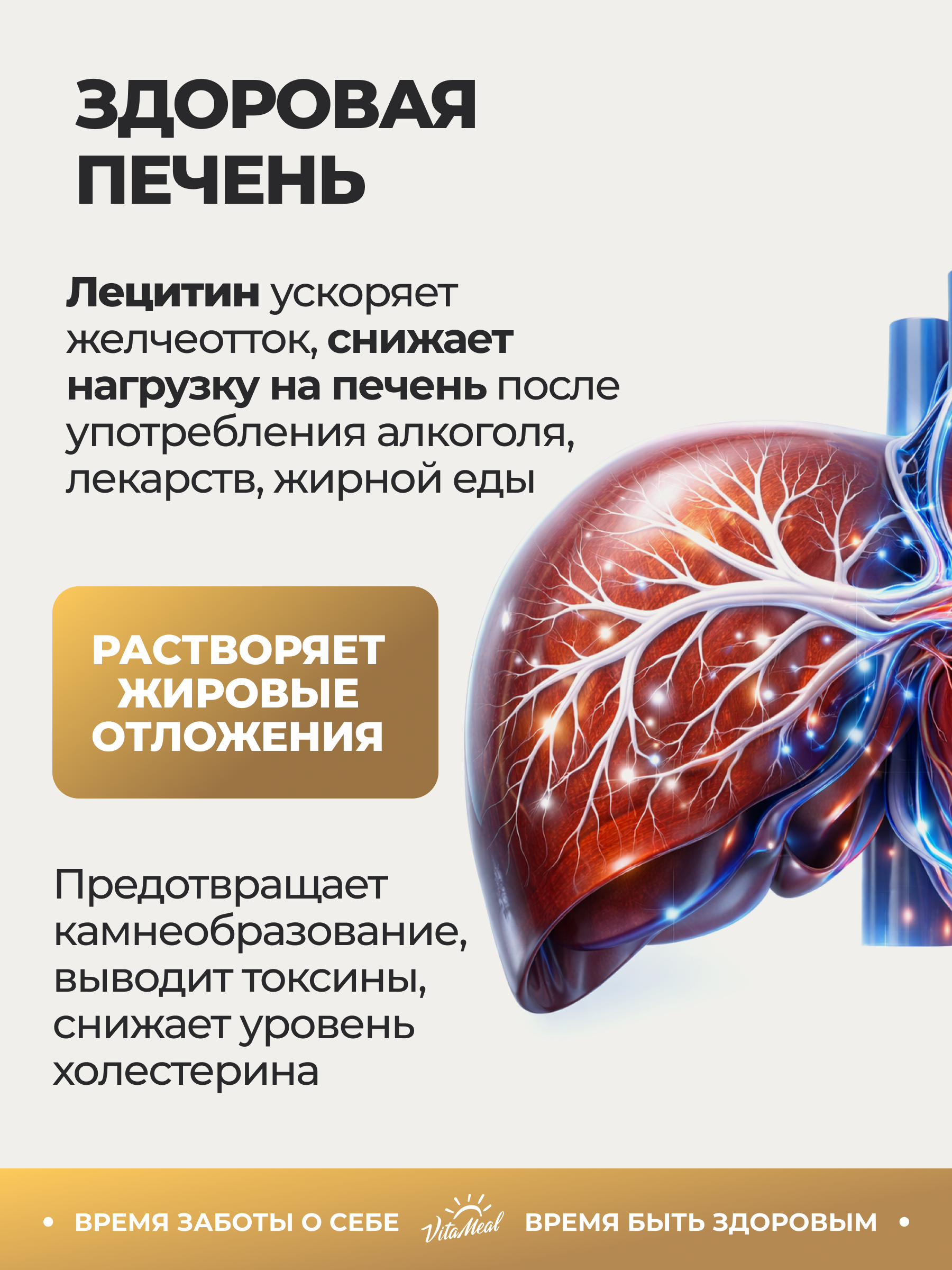 Биологически активная добавка VitaMeal Лецитин подсолнечника 2000 мг для печени и работы сердца 240 капсул - фото 4