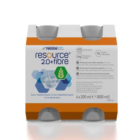 Смесь Nestle Resource 2+Fibre персик 0.2л