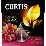 Чай черный Curtis Isabella Grape 20 пирамидок с кусочками красного винограда и лепестками цветов