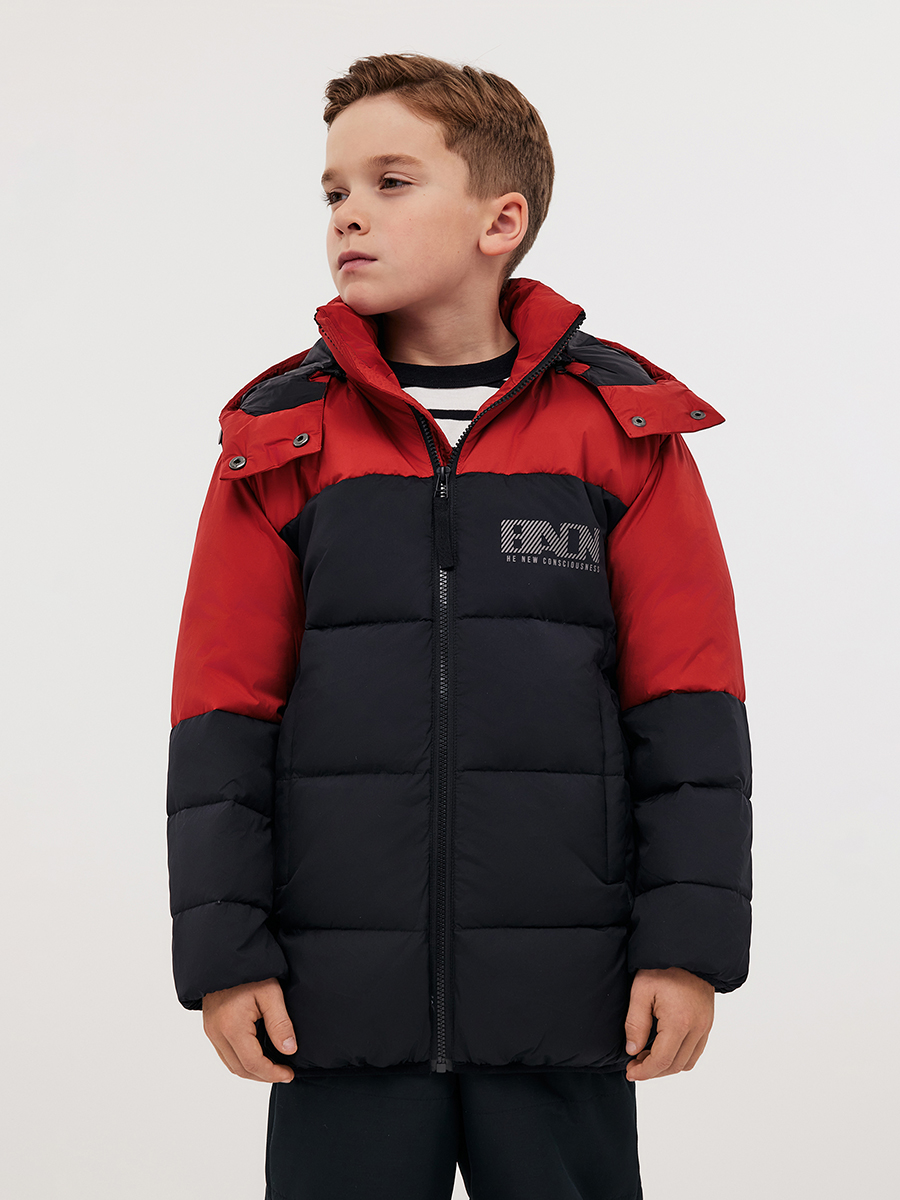 Пуховик Baon BK5024514/BLACK-DARK RED - фото 1