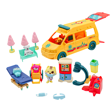 Игровой набор SHARKTOYS Мяу-мяу: Лечебный центр