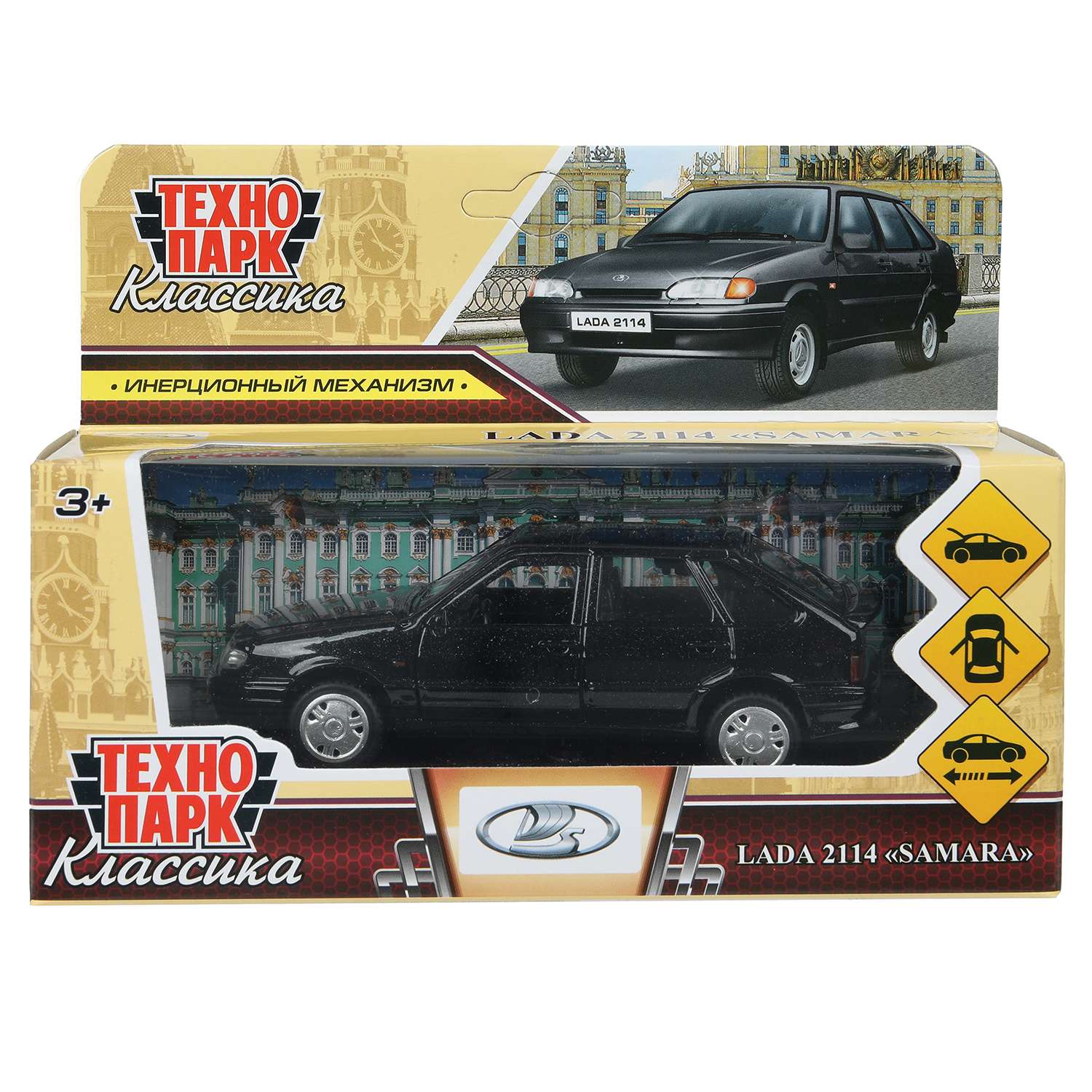 Автомобиль Технопарк LADA Samara черный 392015 - фото 2