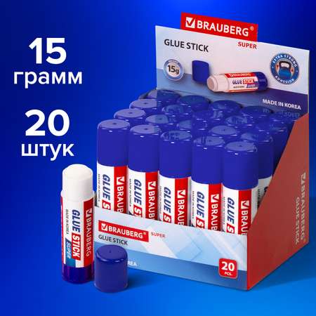 Клей-карандаш Brauberg 15 г 20 шт.