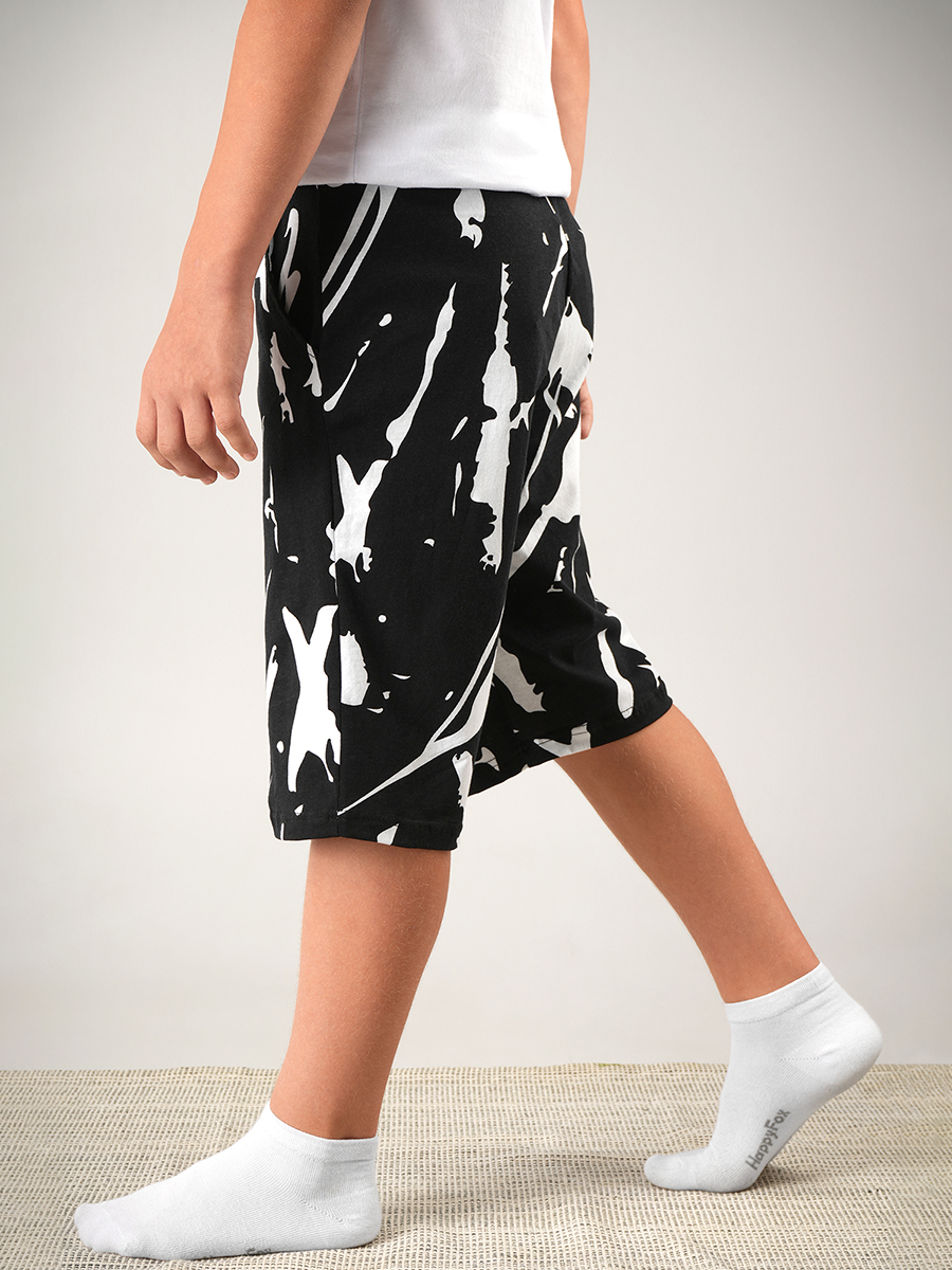 Шорты HappyFox HF037SPкляксы.черный.белый - фото 6