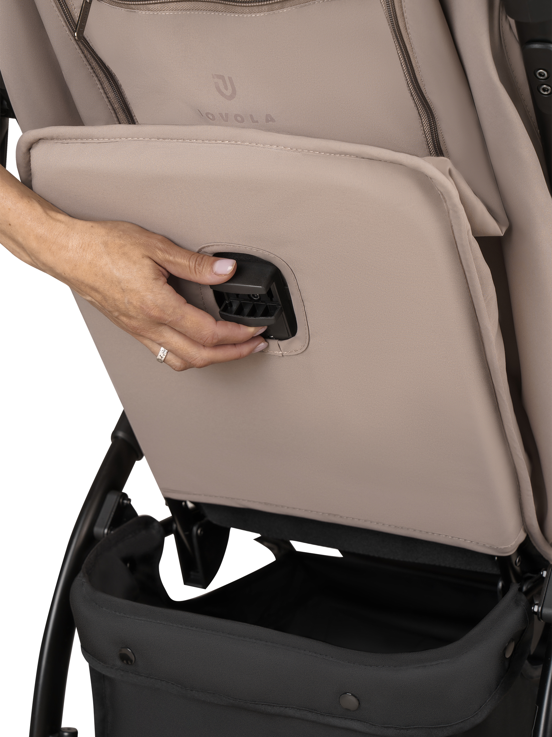 Коляска прогулочная JOVOLA Selena SL, всесезонная бежевый - фото 40