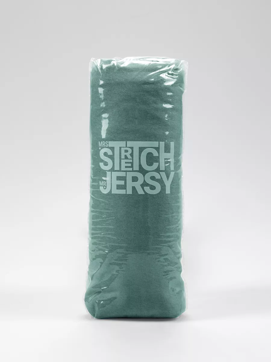 Простыня Mrs.Stretch Mr.Jersy Хаки 180 x 200 см на резинке - фото 6