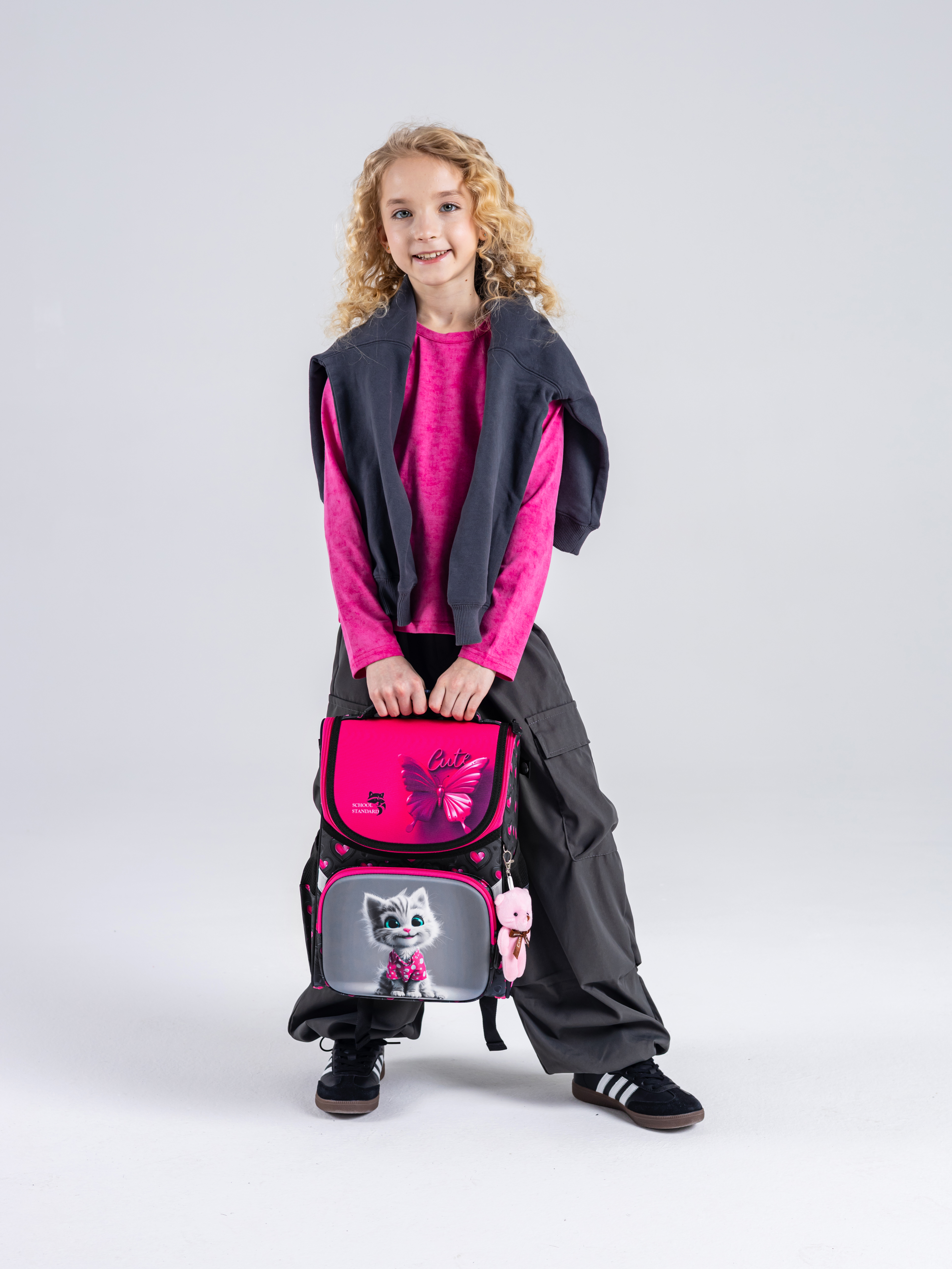 Ранец School Standard начальной школы 4 в 1 + мишка - фото 3