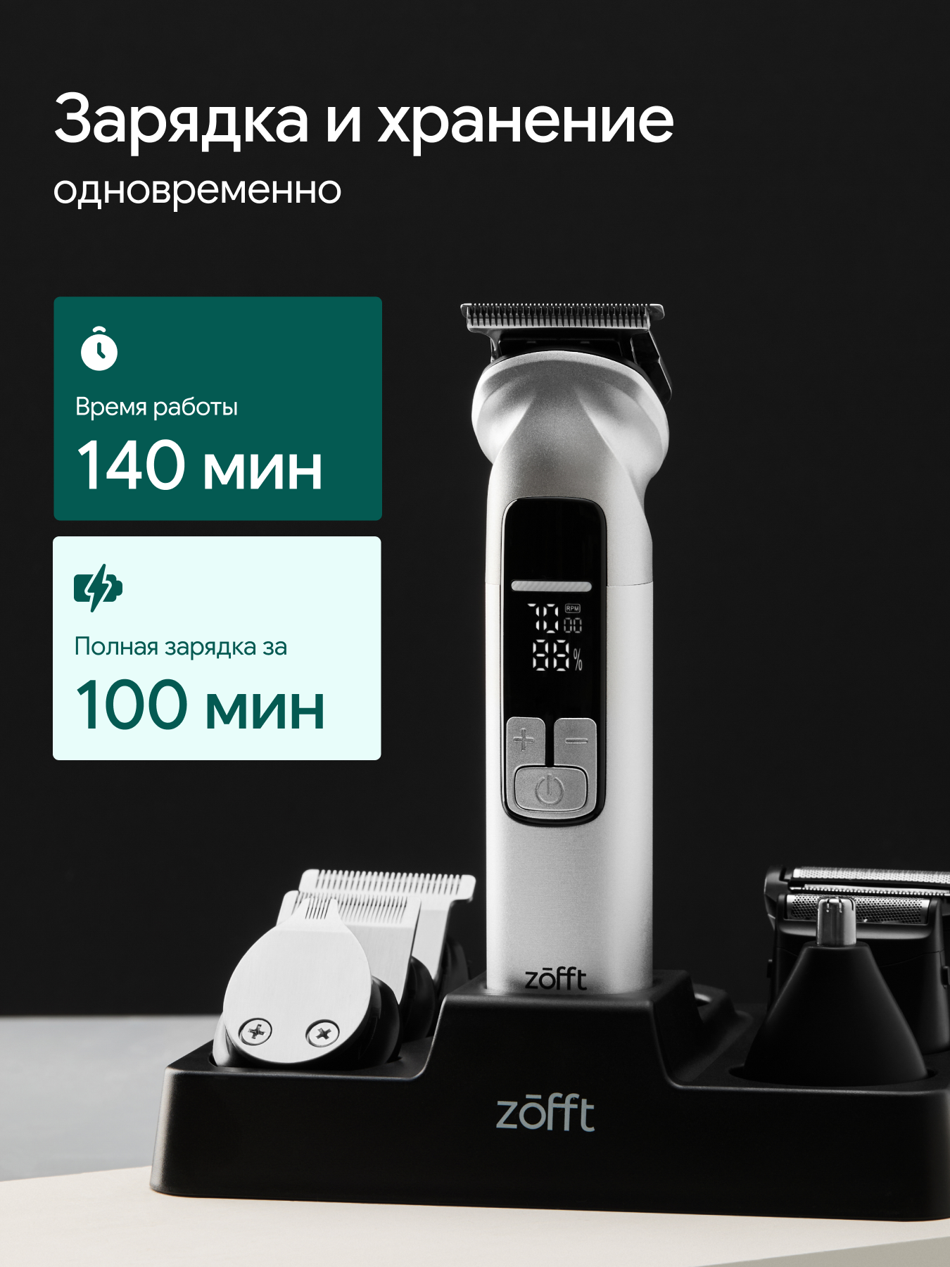 Мультитриммер для стрижки волос ZOFFT Blade Master T300 - фото 10