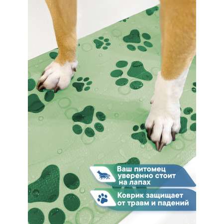 Коврик для ванны VILINA c присосками для животных 43х90 см. фисташковый