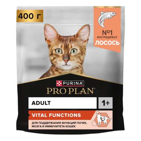 Корм сухой для кошек PRO PLAN Optirenal 400г лосось
