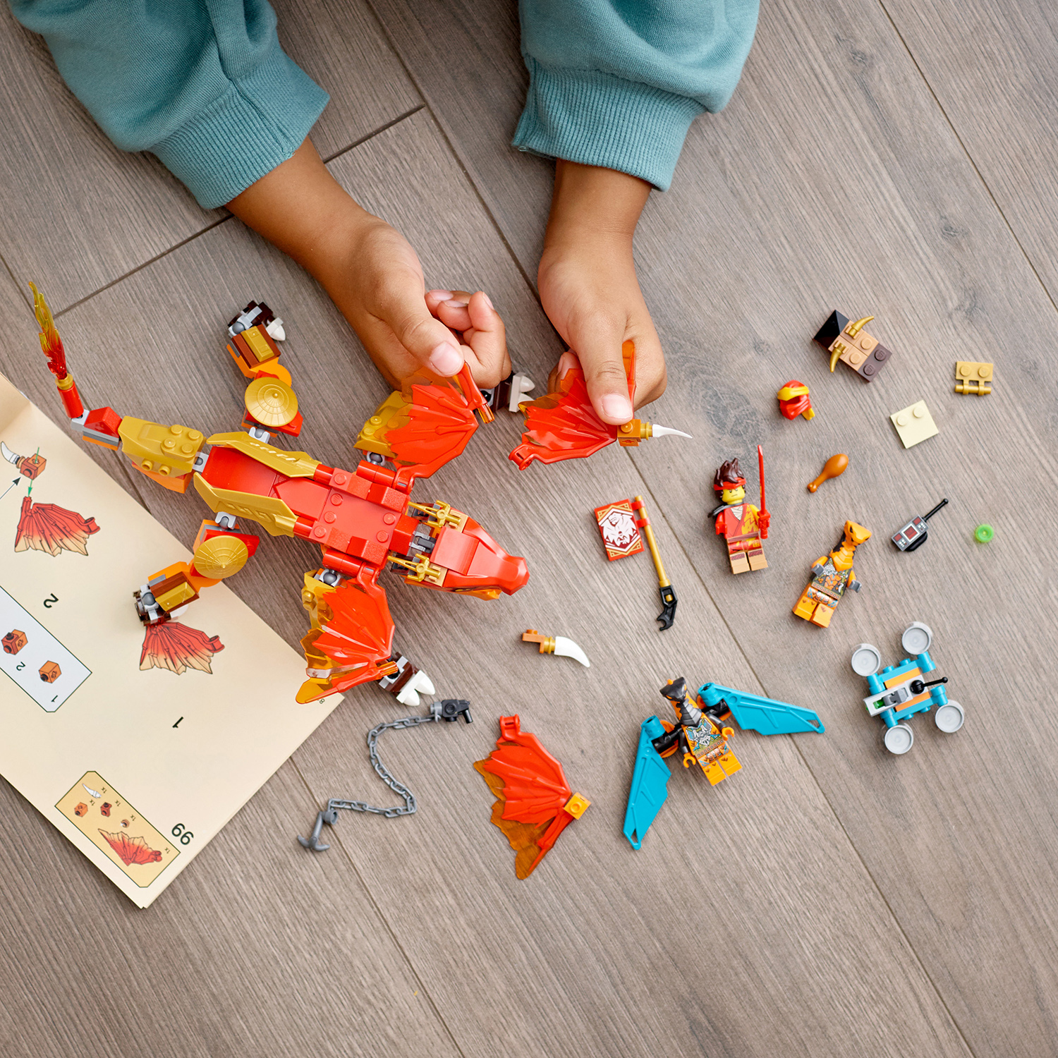 Конструктор LEGO NINJAGO Огненный дракон ЭВО Кая блочный - фото 9