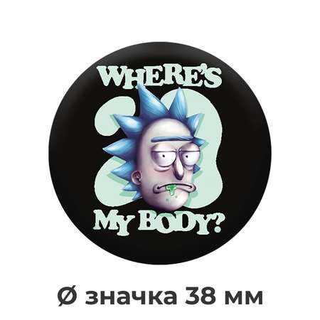 Значок PRIORITY Рик и Морти 4 шт.