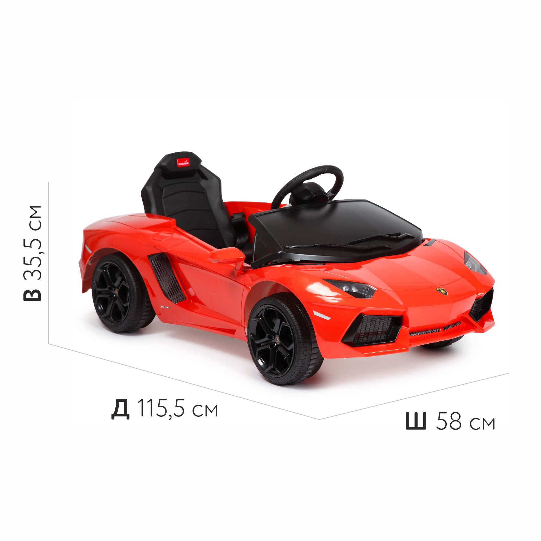 Автомобиль Rastar Lamborghini С пультом ДУ - фото 6
