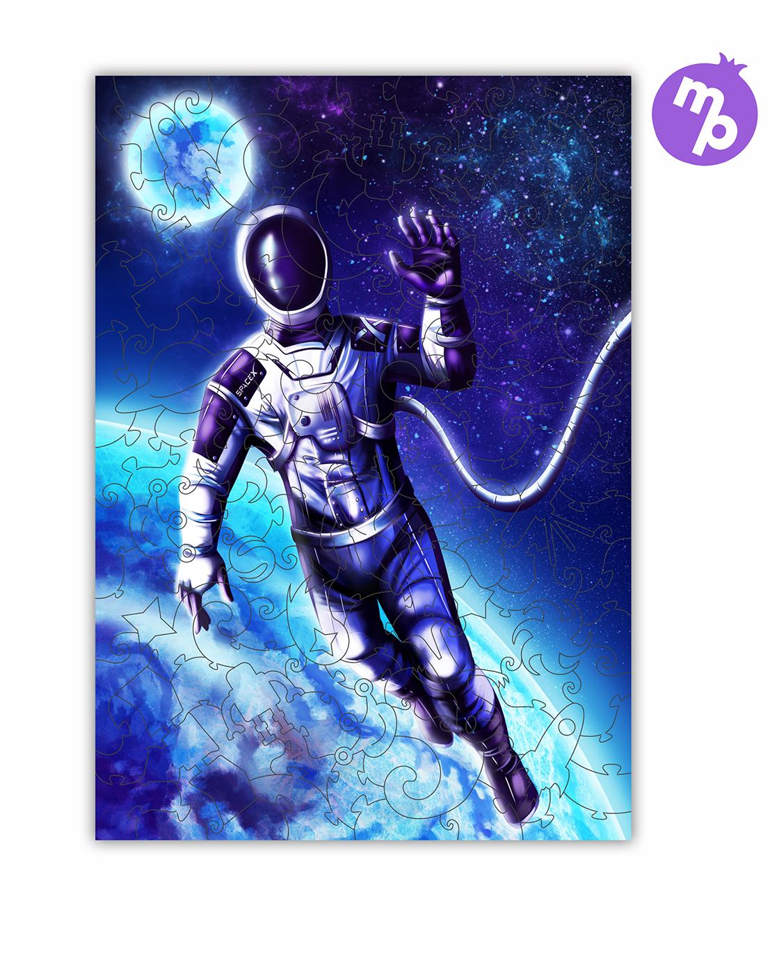 Пазл 1TOY Космонавт деревянный - фото 6