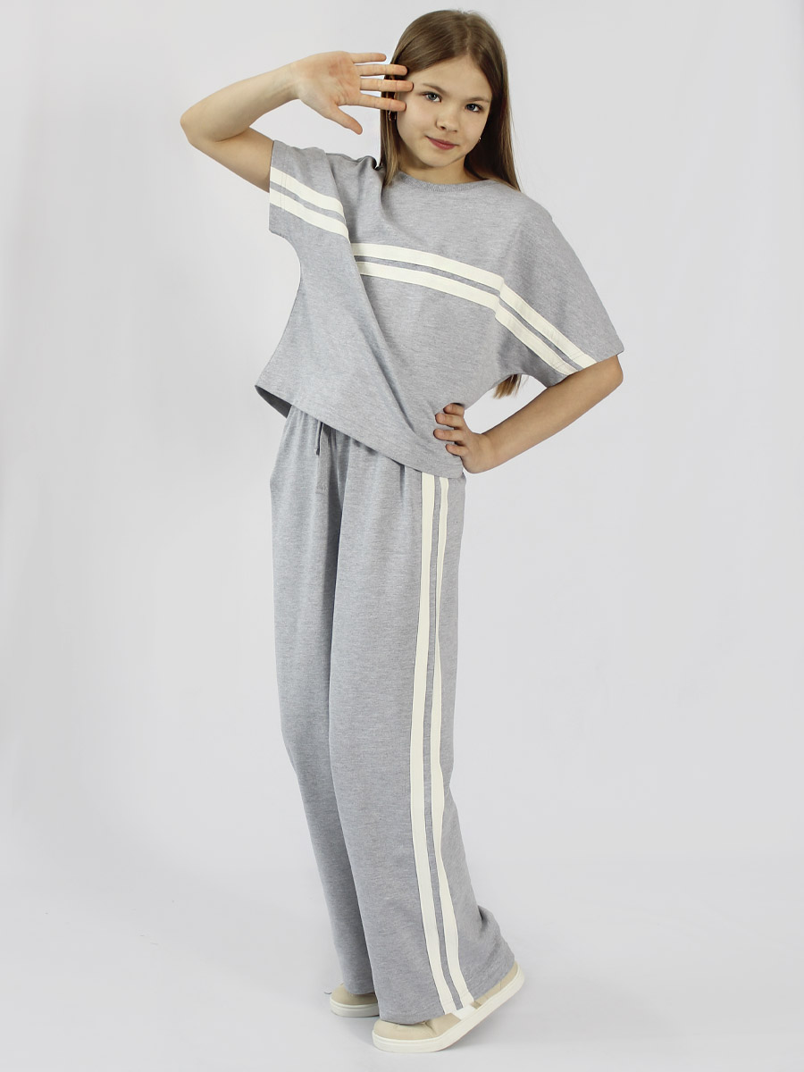 Костюм STELLA MODA 24401 серый меланж - фото 1