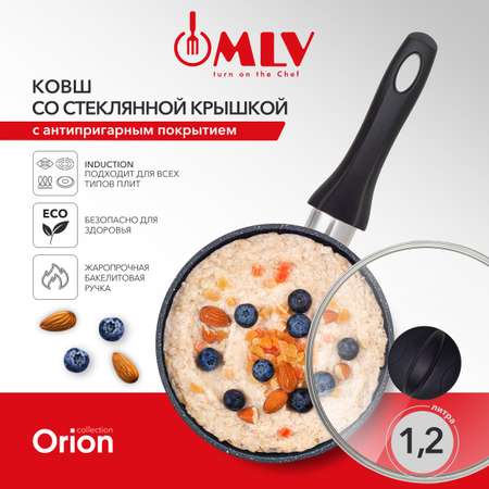 Ковш для индукционной плиты с крышкой Moulin Villa Оrion 1,2 литра
