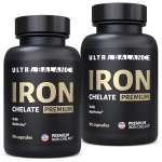 Железо хелатное премиум UltraBalance Iron Chelated Premium with BioPerine витамины хелат с пиперином 180 капсул