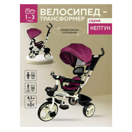 Трехколесный велосипед Velobibi 10 дюймов
