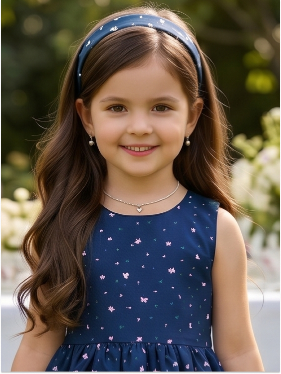 Платье Artcher kids Платье011Бабочки_синее - фото 6