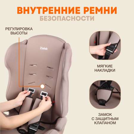 Автокресло ZLATEK 1/2/3 (9-36 кг) бежевый