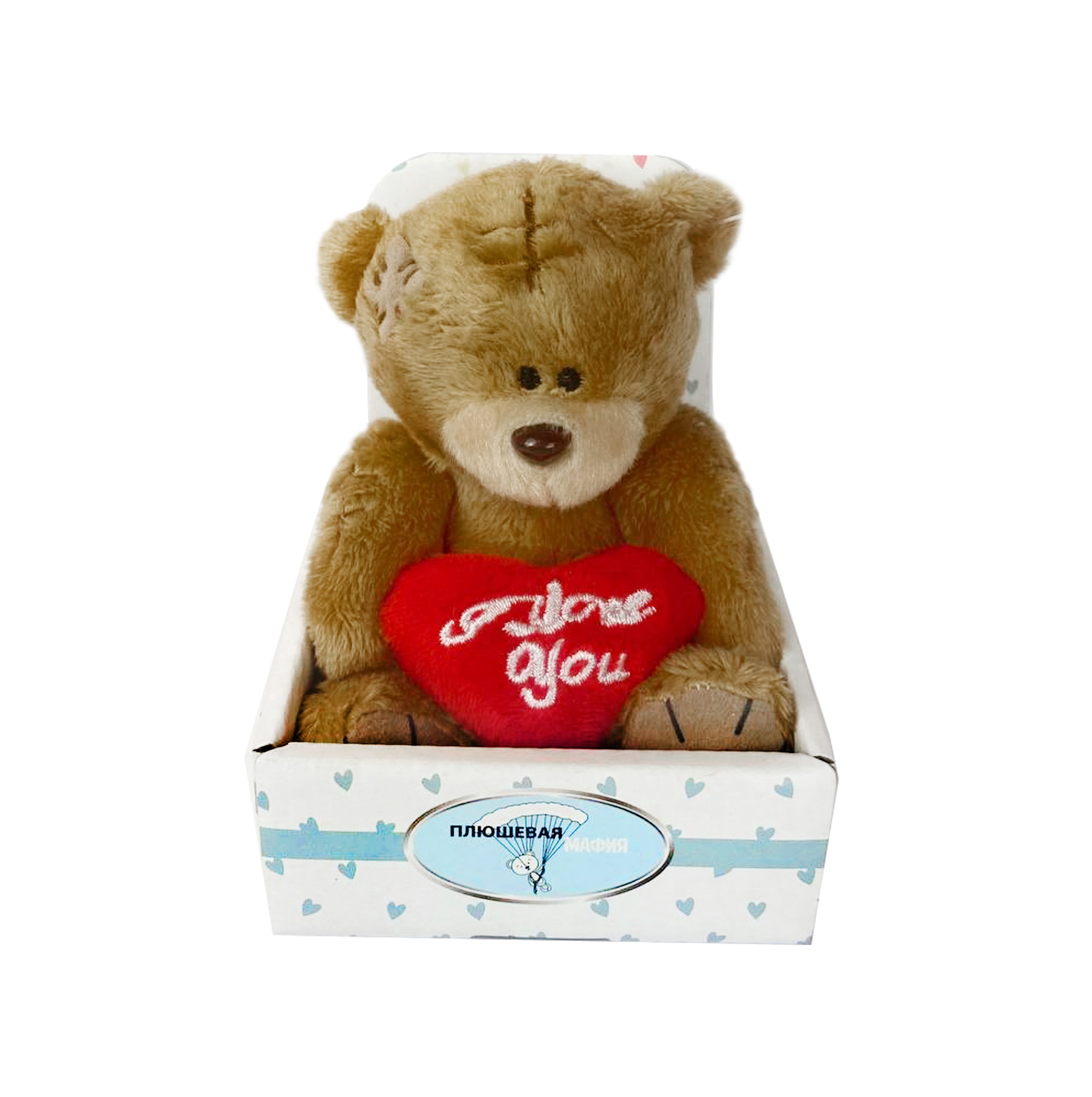 Мягкая игрушка Плюшевая мафия мишка Мишка для тебя с сердечком - фото 1
