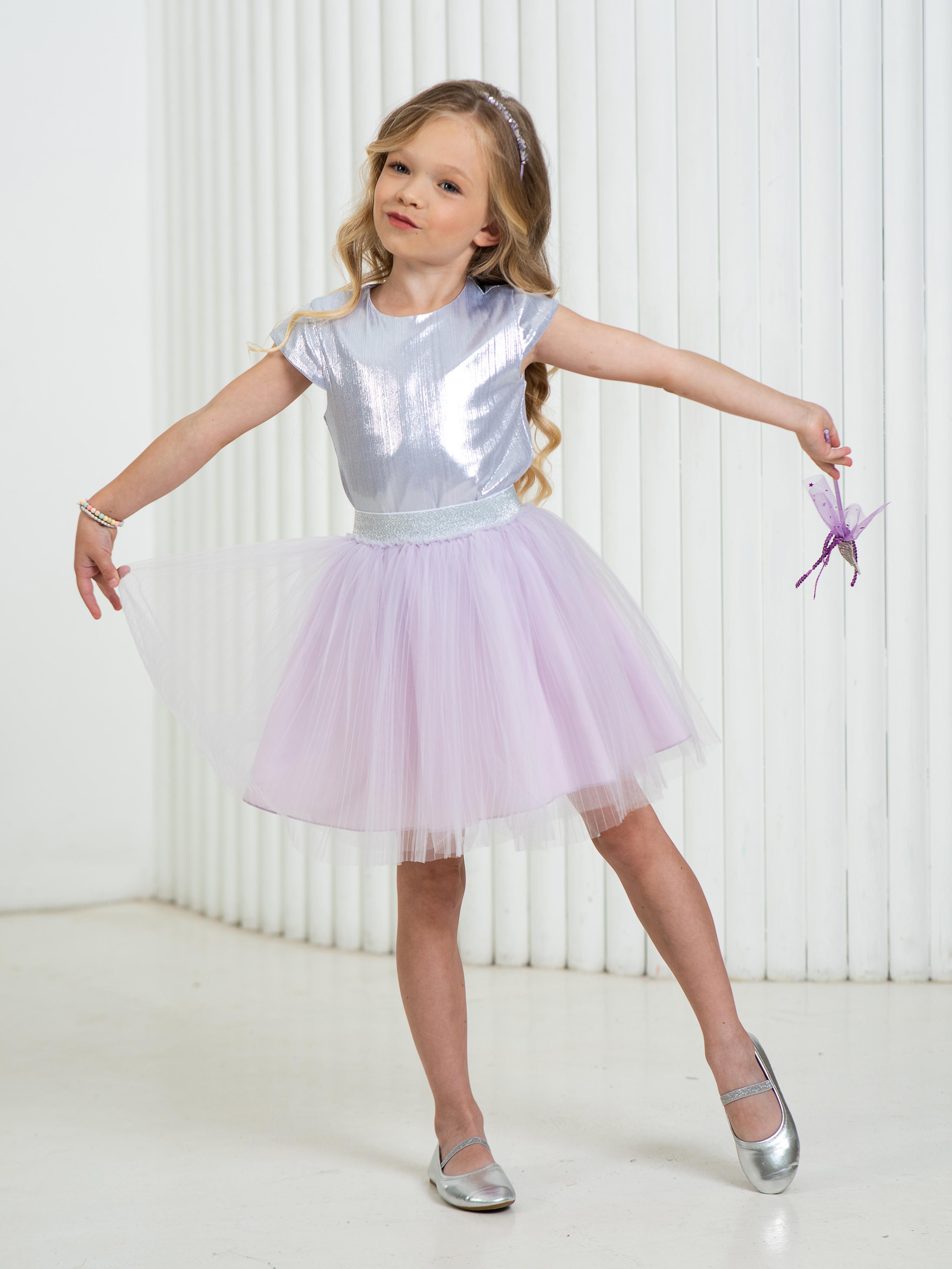 Юбка LisaWeta S-142 сиреневый - фото 3