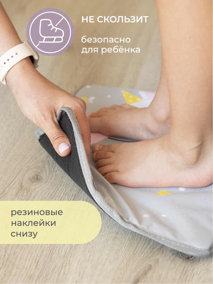 Набор для садика 3 в 1 Всё на местах Котик серый кармашки+коврик+наклейки - фото 11