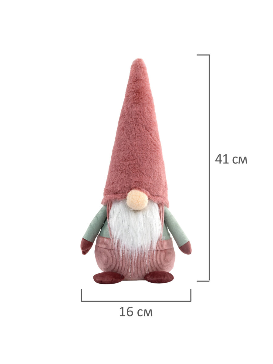 Украшение новогоднее Золотая сказка Задумчивый Гном на стол - фото 11