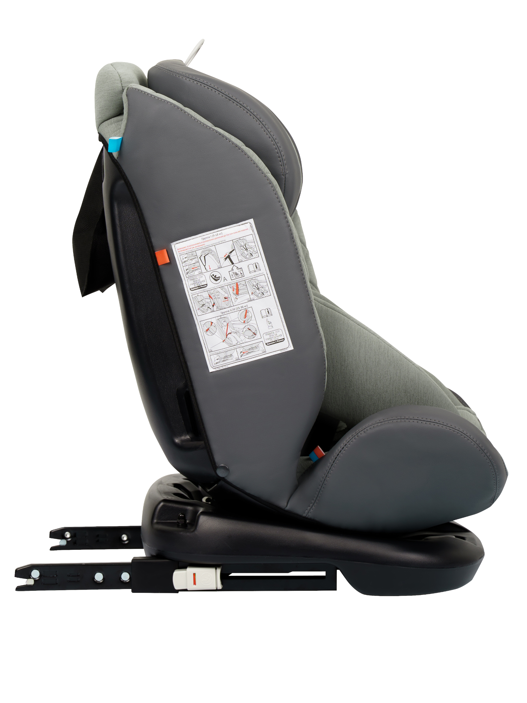 Автокресло Indigo Jovola Fuller, зел.-серая кожа Isofix 0+/1/2/3 (0-36 кг) зеленый - фото 19