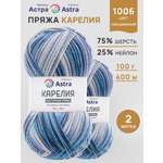 Пряжа для вязания Astra Premium карелия носочная шерсть нейлон 100 гр 400 м цвет 1006 2 мотка