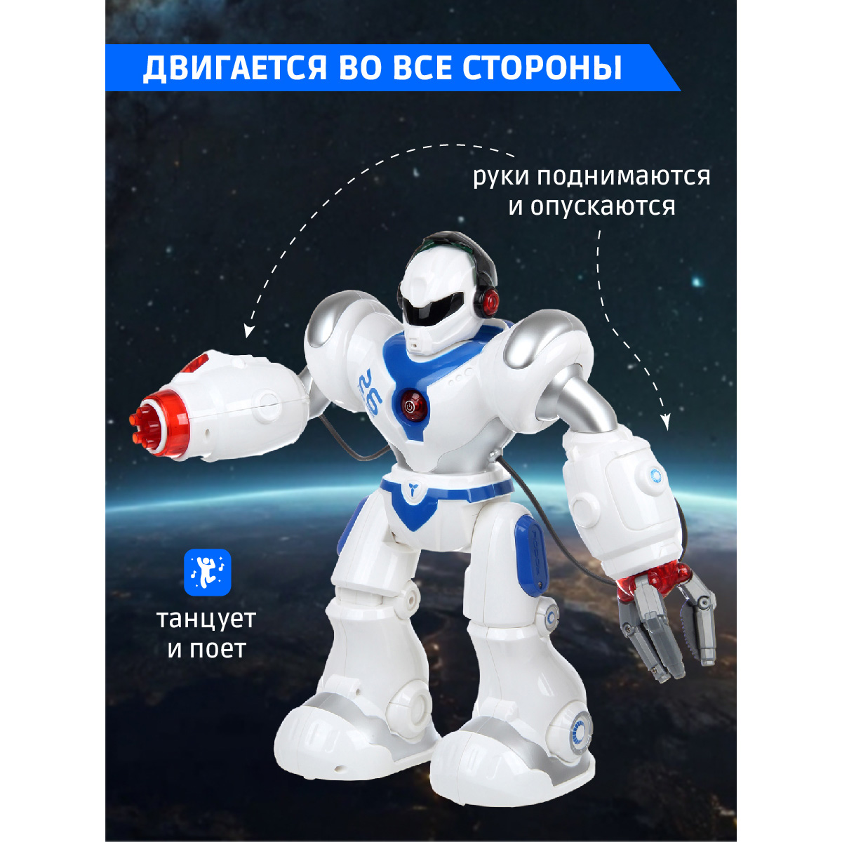Робот Р/У со свет. и звук. 39.4х15.3х42 см. - фото 2