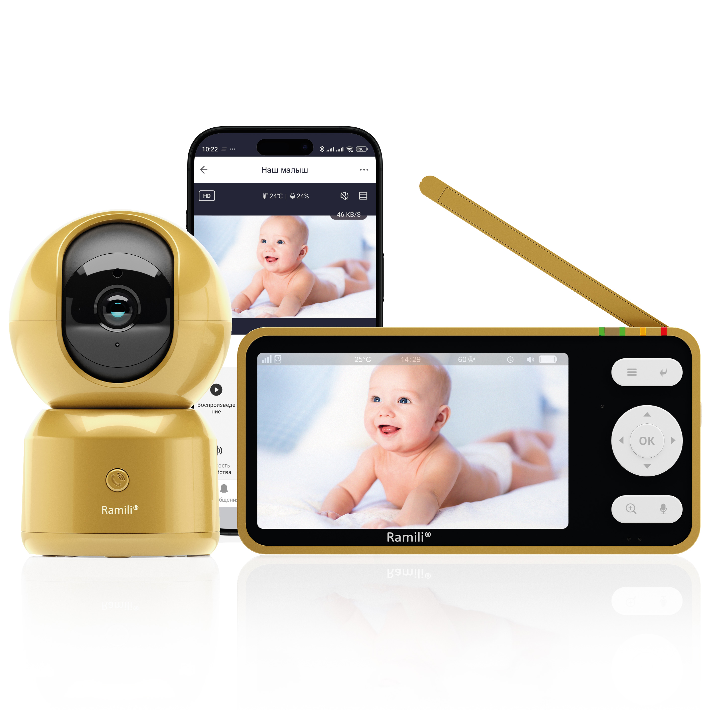 Видеоняня Ramili RV1500GOLD - фото 7