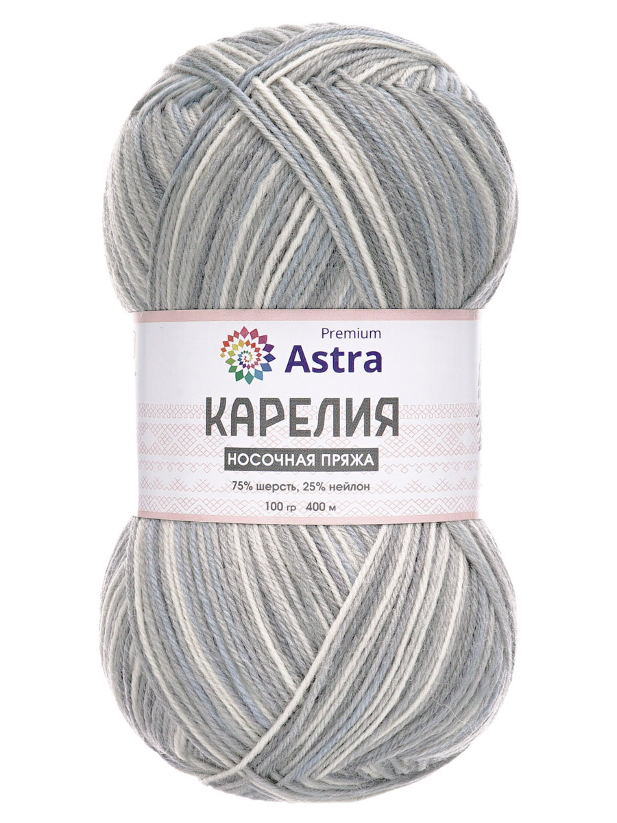 Пряжа для вязания носочная Astra Premium 100г 400м 2шт - фото 6