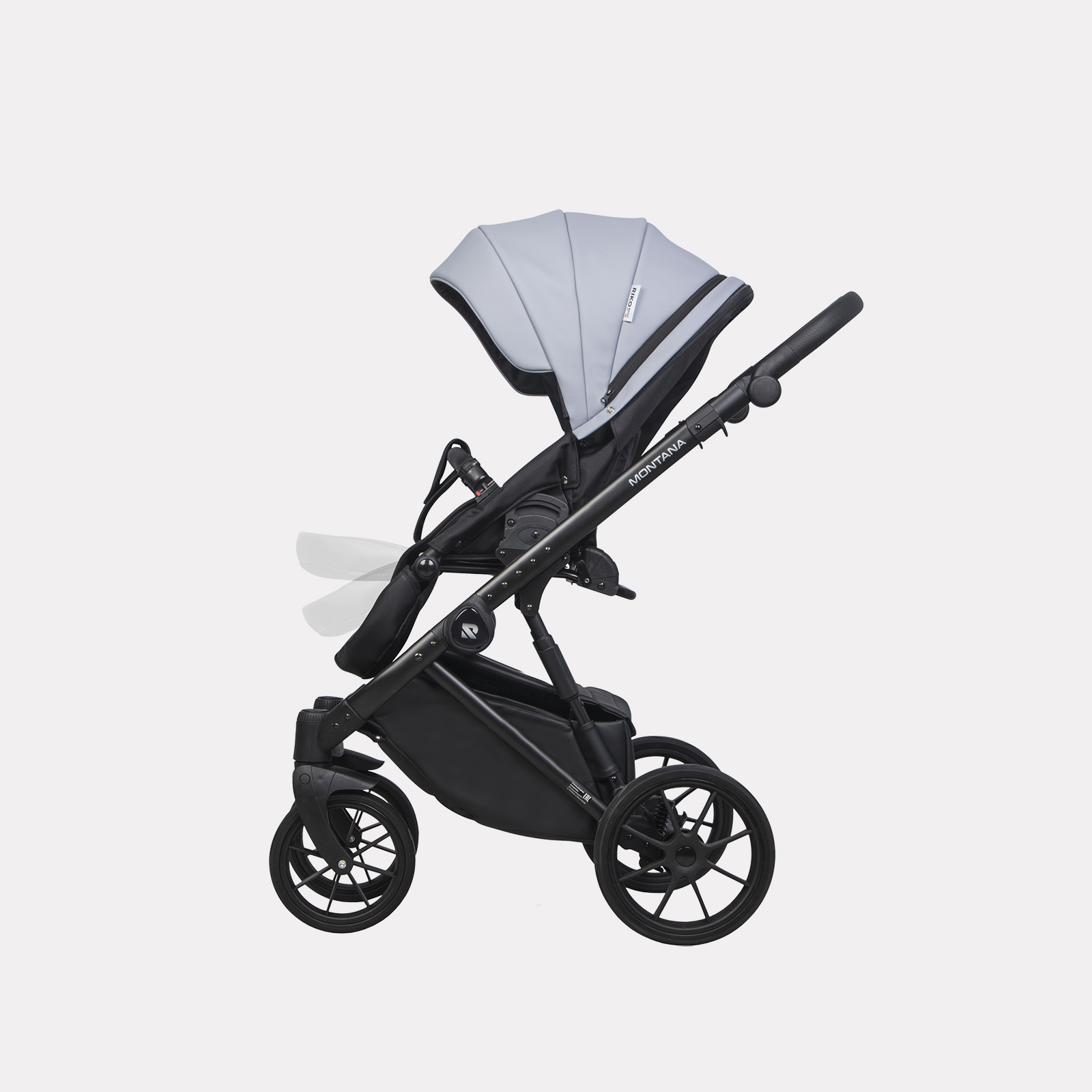 Коляска 3в1 Riko Basic Montana Ecco серый - фото 19