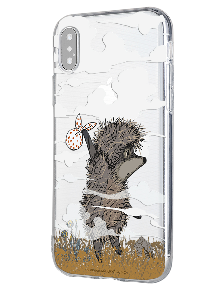 Силиконовый чехол Mcover для смартфона Apple iPhone X XS Союзмультфильм Ежик в тумане и дымка - фото 1